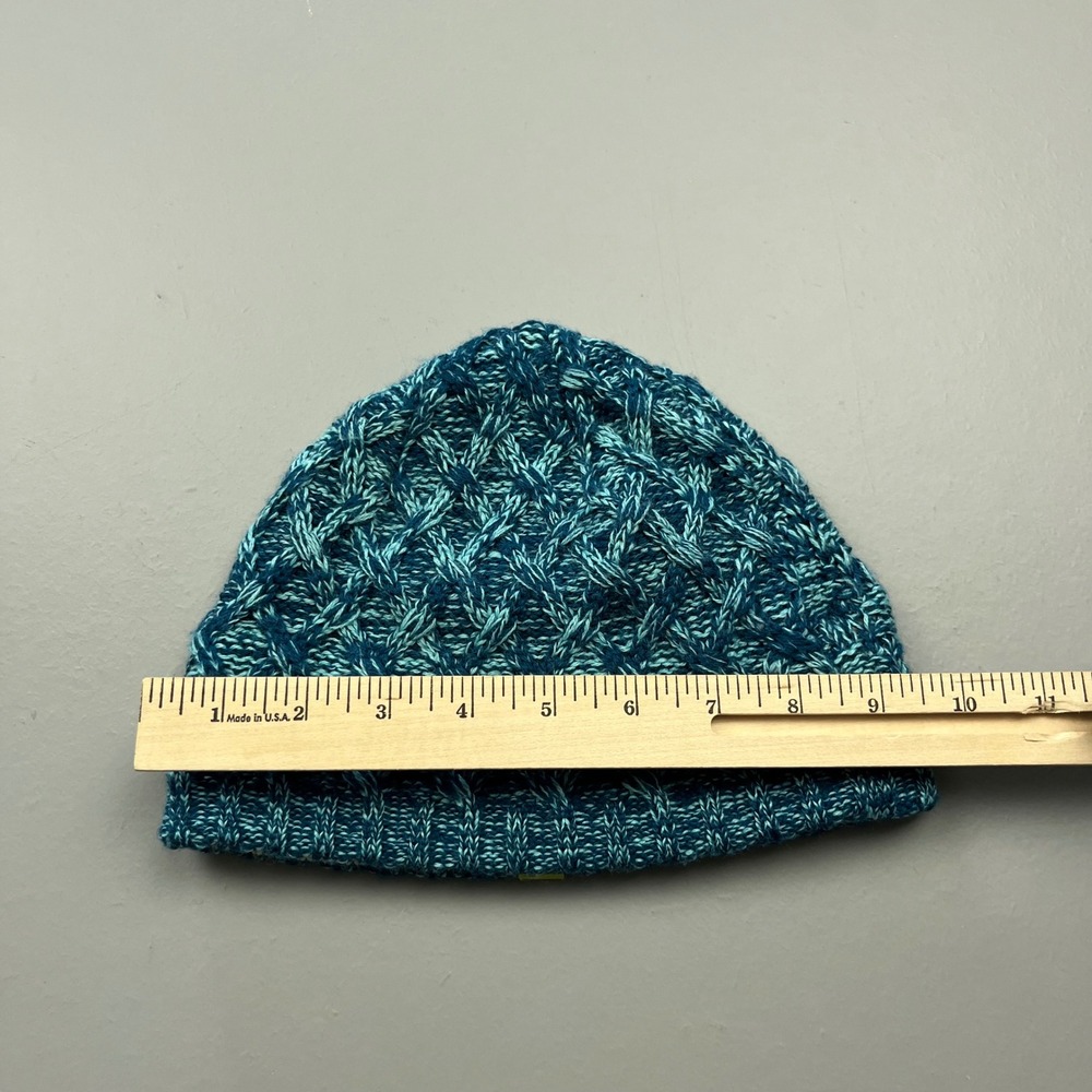 Smartwool Beanie Unisex OSFM Blue Teal Cable Knit Lined Winter Hat SC131 - Picture 5 of 8